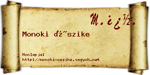 Monoki Őszike névjegykártya